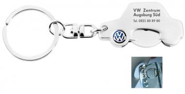 Schlüsselanhänger Auto-Fremdlager-silber als Werbeartikel mit Logo  bedrucken-V2083-32/A