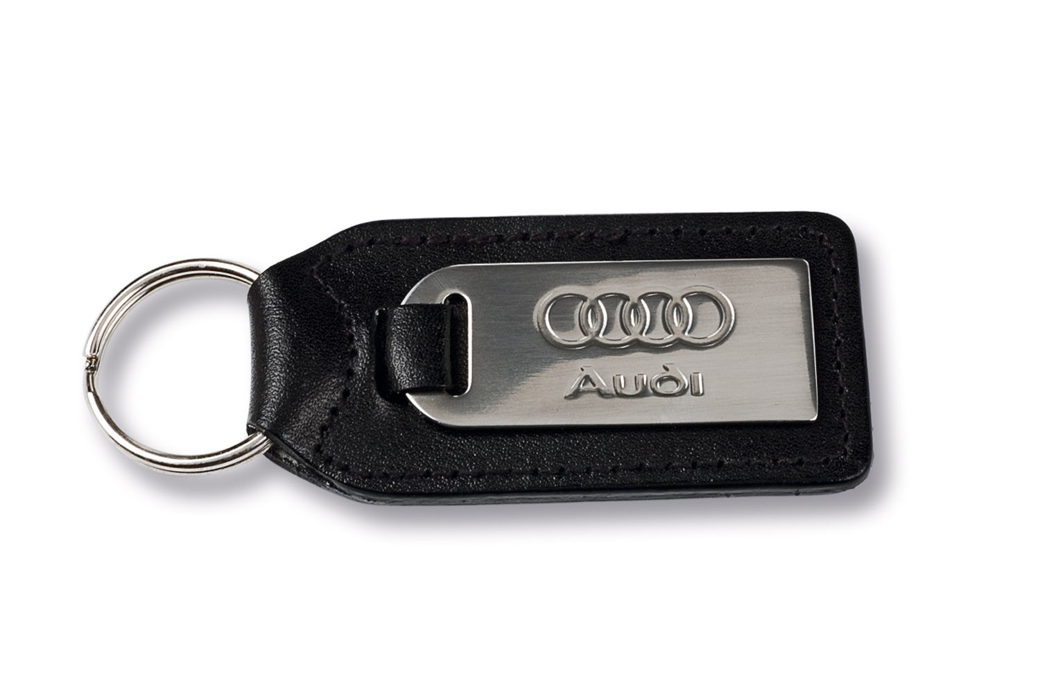 Audi Logo Schlüsselanhänger Metall - Leder